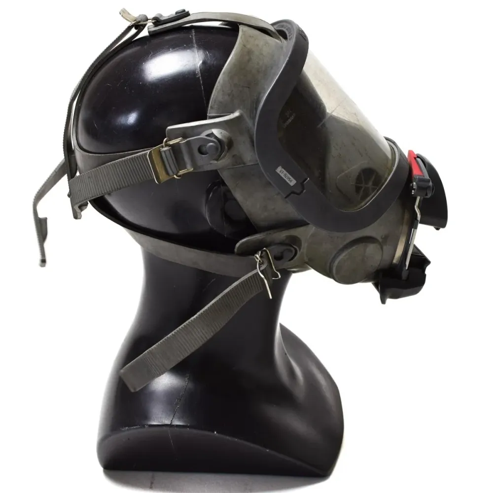 Echte Gesichtsmaske der Marke Interspiro für Feuerwehrleute, Pressluftatmer, Atemschutzgerät, Gasmaske