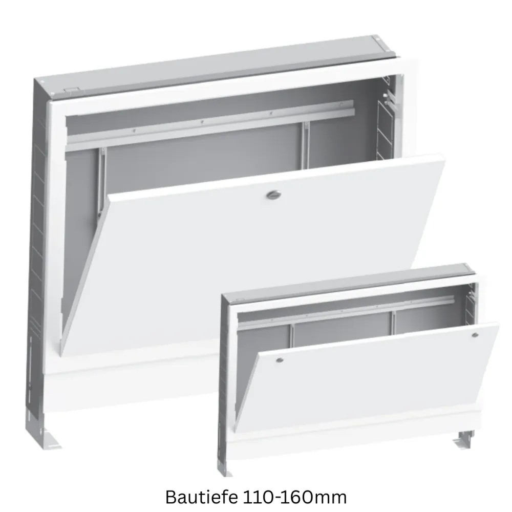 FLOORTEC Verteilerschrank Gr. 5 UP | 10–11 Heizkreise | 1000 mm | RAL 9016