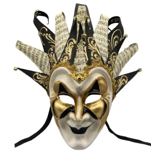 Joker-Maske is Schwarz und Gold