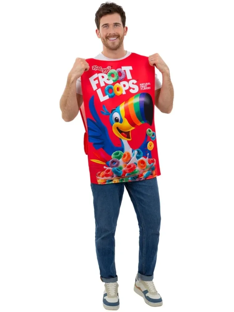 Kelloggs™ Froot Loops™ Cerealien Verpackung Kostüm