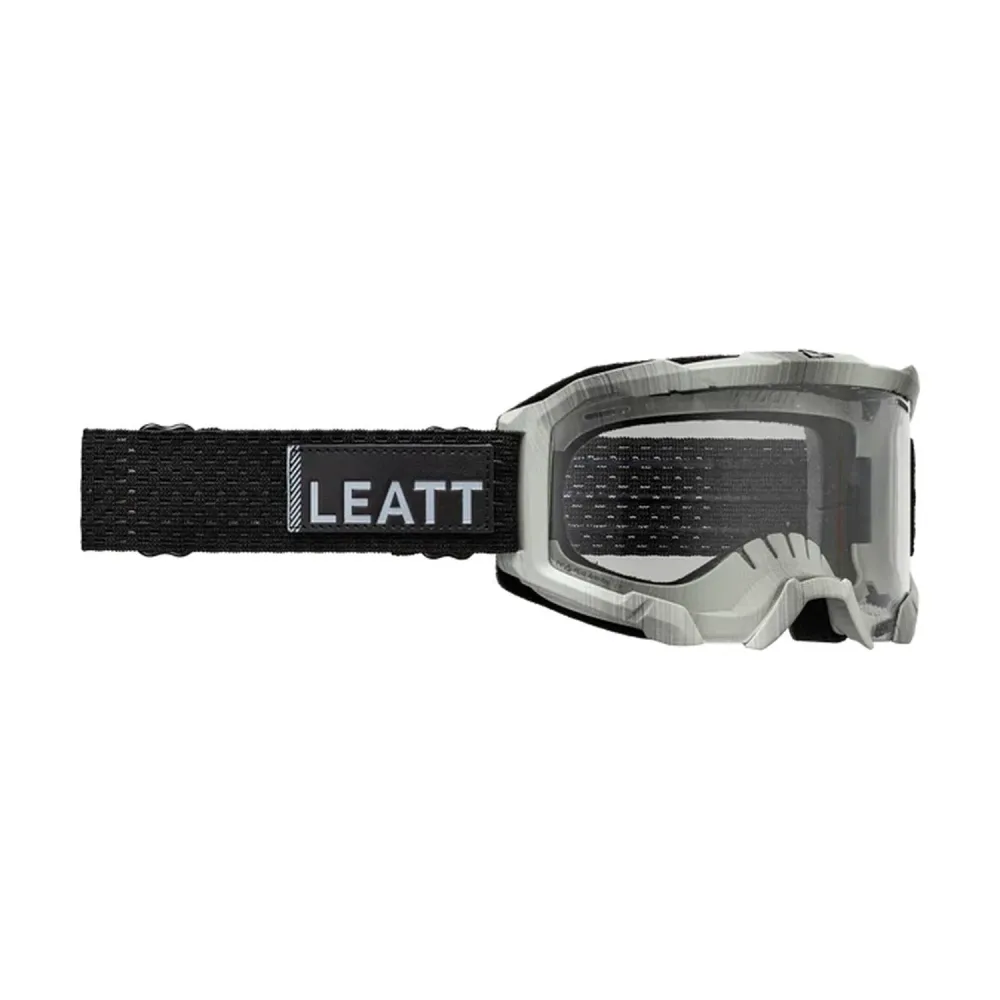 LEATT VELOCITY 4.0 MTB Maske Grau Transparente Scheibe