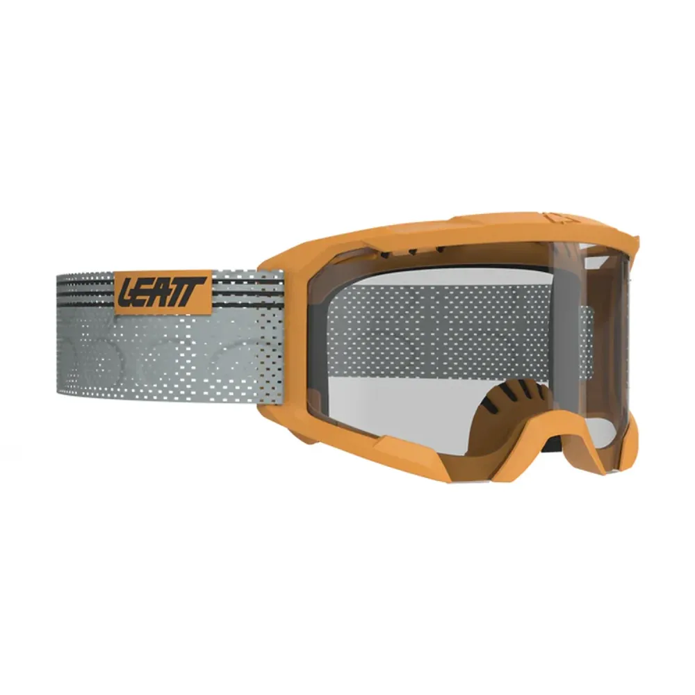 LEATT VELOCITY 4.0 MTB X-FLOW Maske Gelb Transparente Scheibe