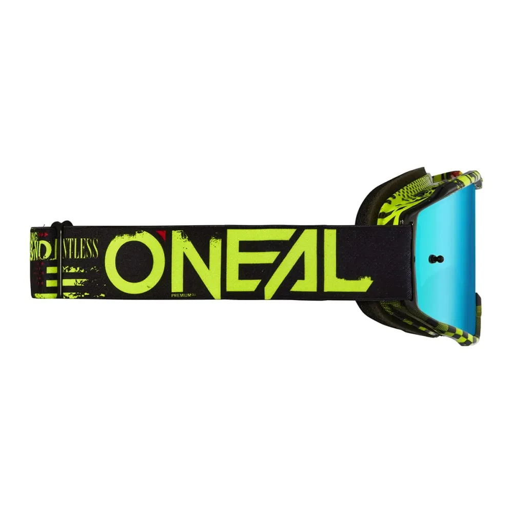O'NEAL B-10 ATTACK Maske Schwarz/Fluogelb Radiumblaues Visier