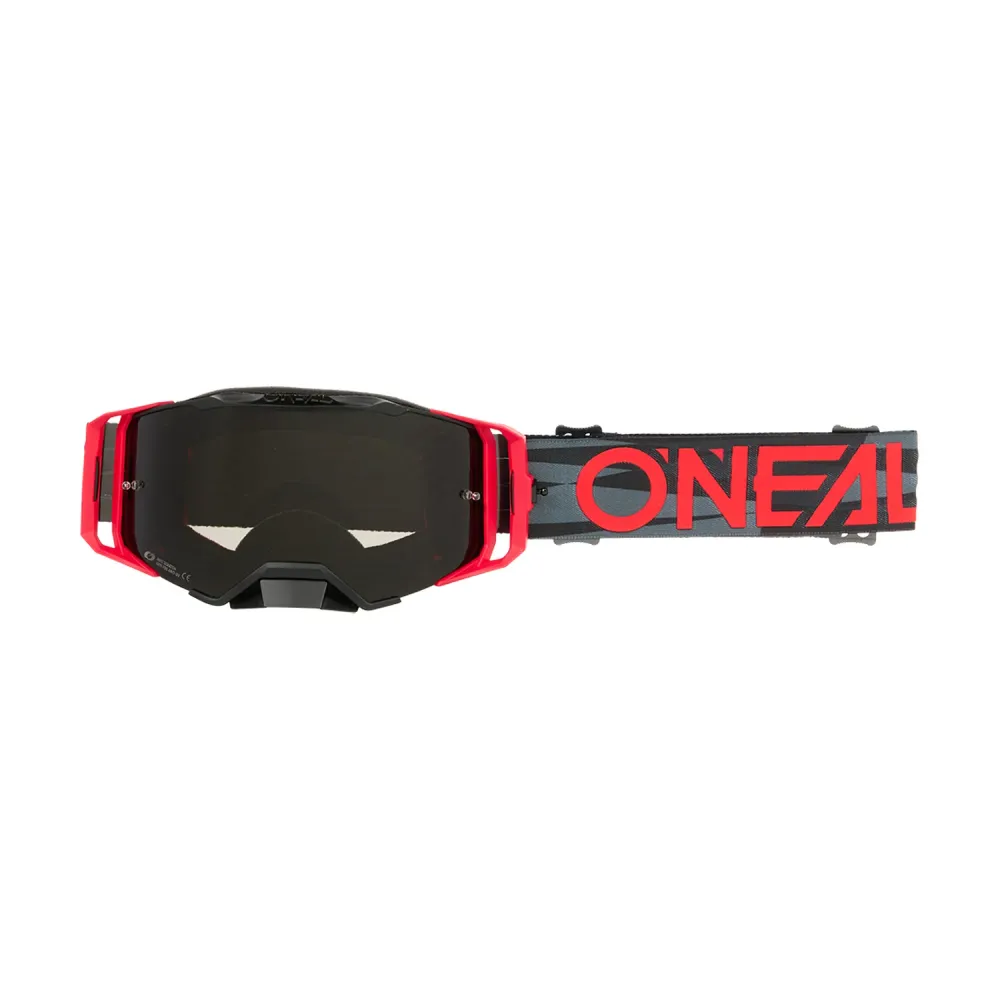 O'NEAL B-33 ICTUS Maske Schwarz/Rot Graues Visier