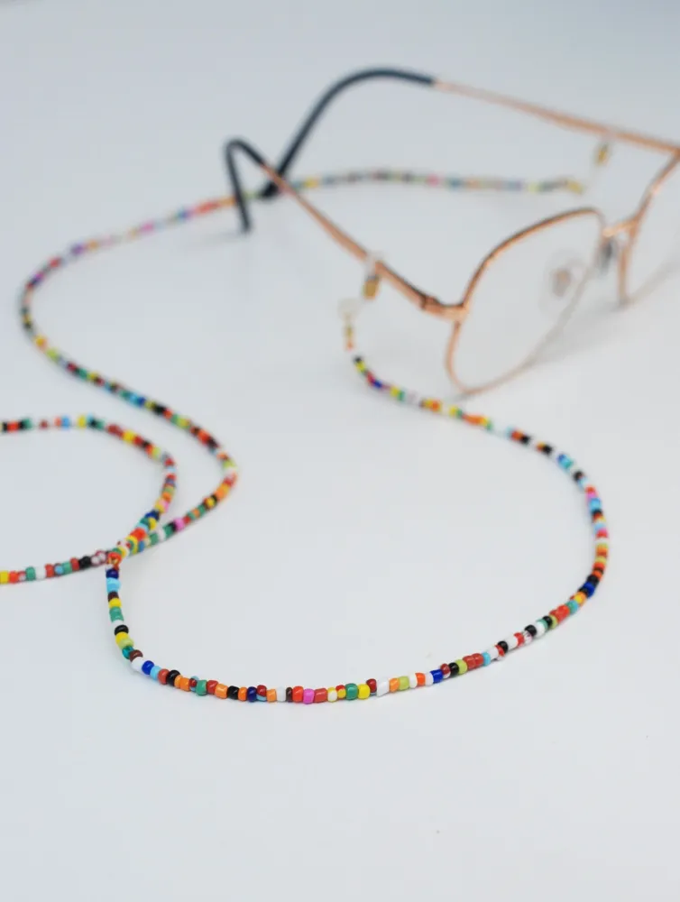 PALOMA Brillenkette / mehrfarbige Rocailles