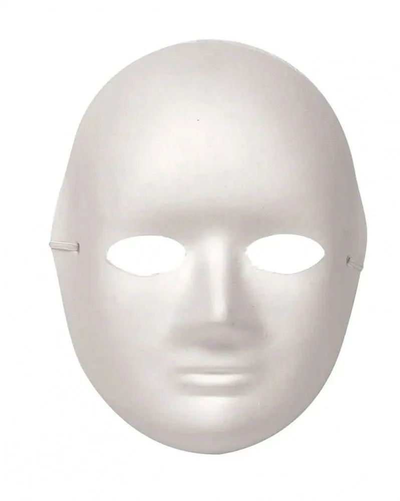 Papp-Maske Frau 17x20,5cm 1St