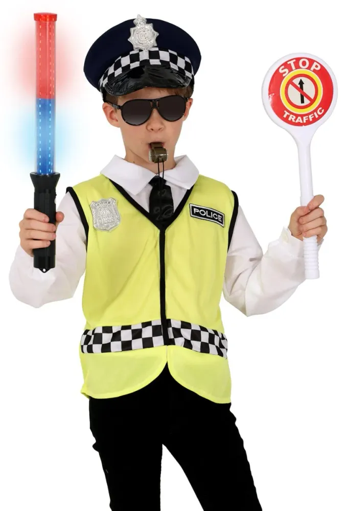 Polizei Kostüm Set Verkehr 5 Teile