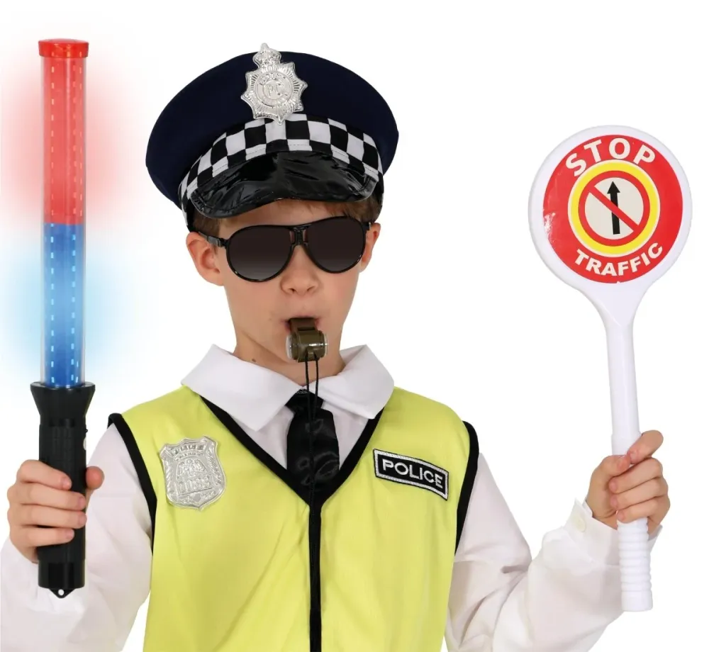 Polizei Kostüm Set Verkehr 5 Teile
