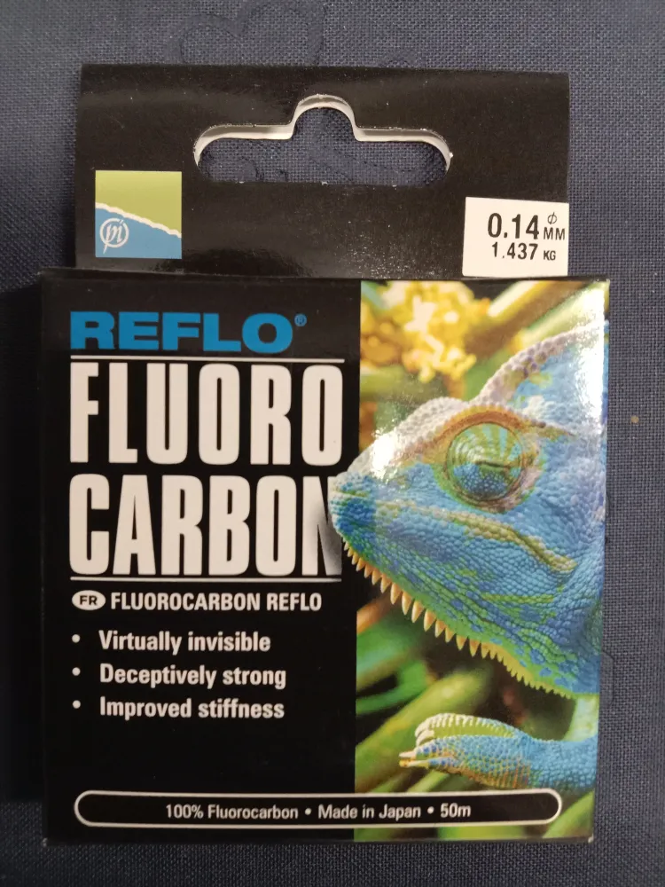 Preston Fluoro Carbon Vorfach Schnur 50m 0,14mm 1,43Kg Tragkraft