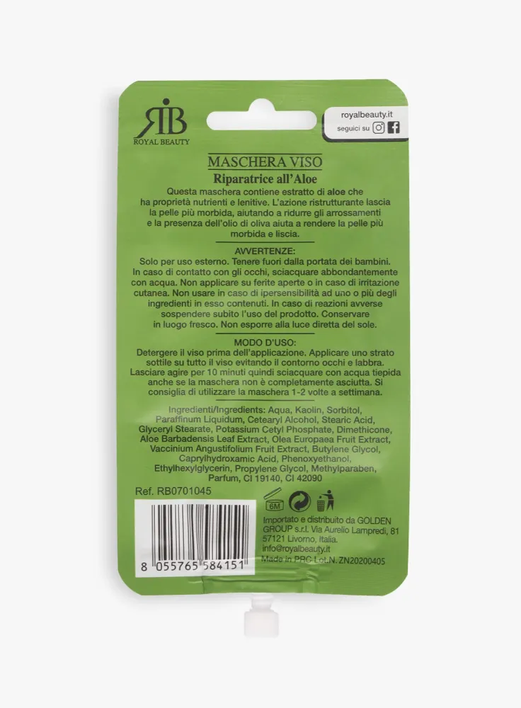 Repair-Gesichtsmaske mit Aloe