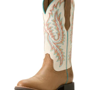 Round Up StretchFit Damen Westernstiefel Sandstorm/Distressed Ivory 37
