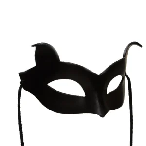 Schwarze Ledermaske von Catwoman