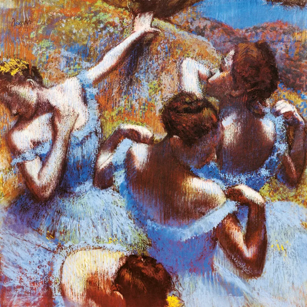 Tänzerinnen blauen Kostümen