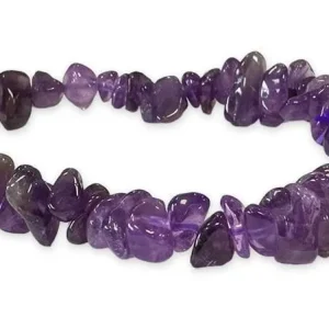 Amethyst Splitterarmband – Tiefviolette Brillanz aus Uruguay AA-Qualität (5-8 mm)