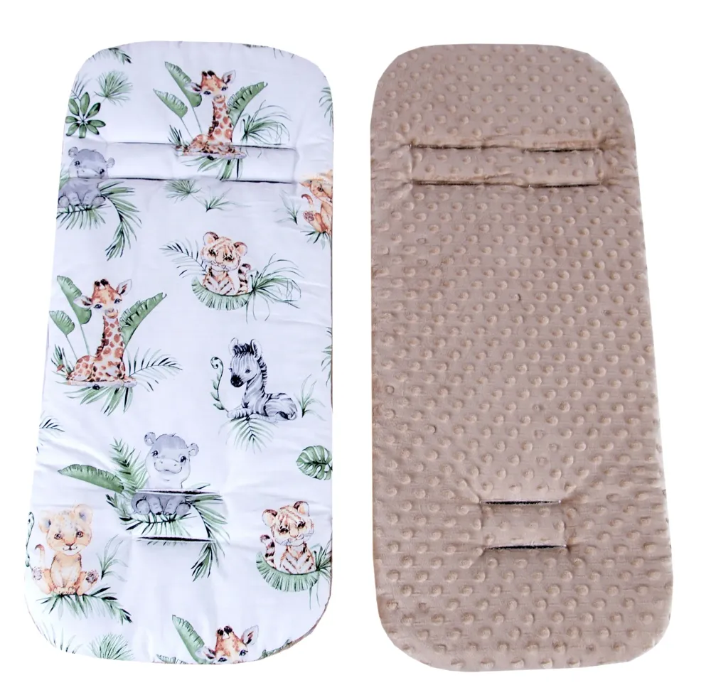 BabyLux Sitzauflage für Kinderwagen Buggy Sitzeinlage Kinderwagenauflage S124. Africa_Tiere