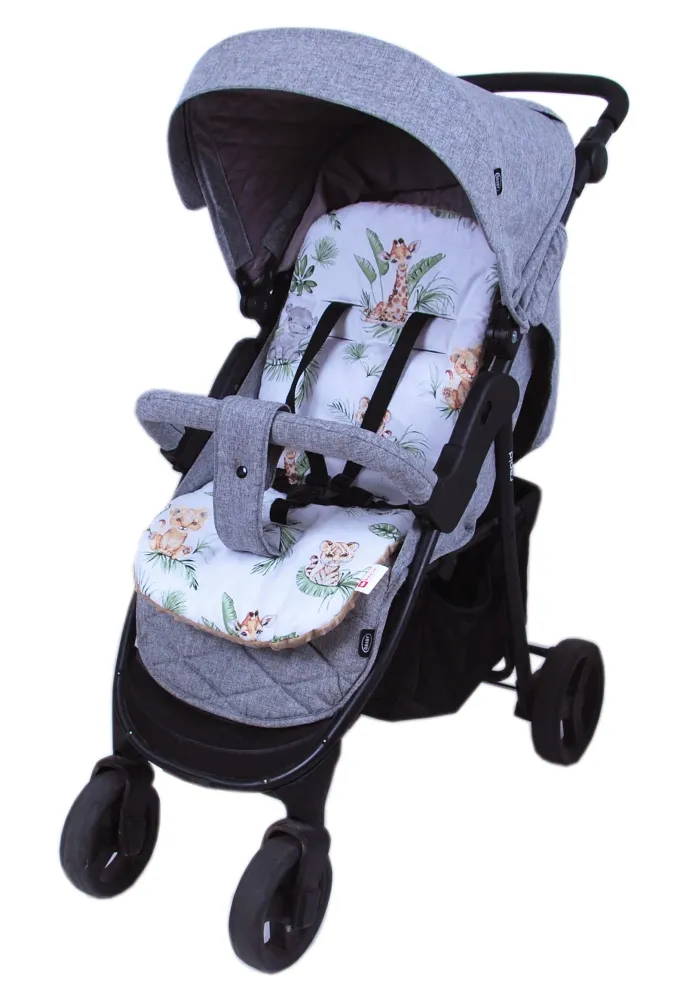 BabyLux Sitzauflage für Kinderwagen Buggy Sitzeinlage Kinderwagenauflage S124. Africa_Tiere