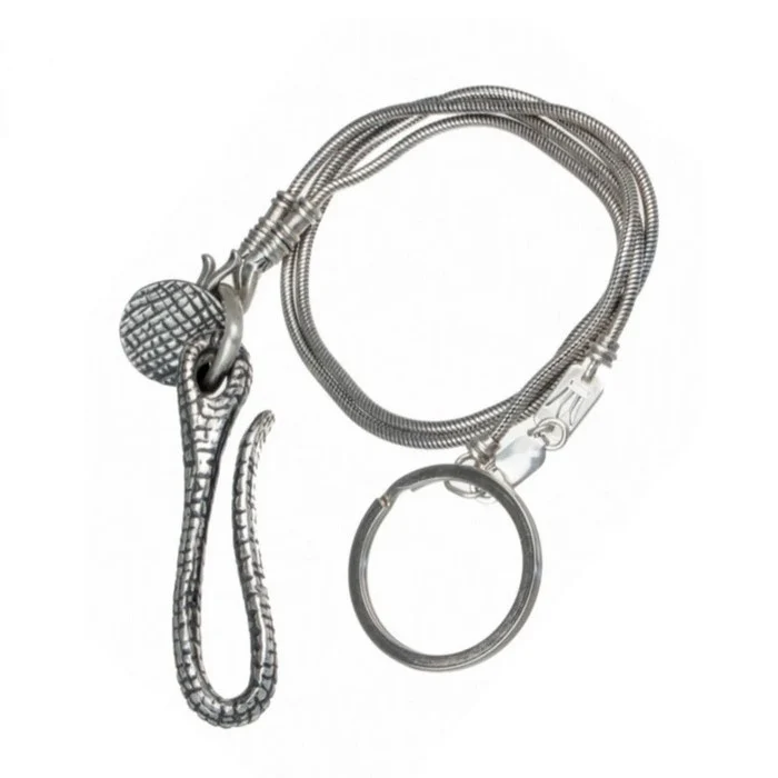 Eins Berlin Croco Wallet Chain Silver