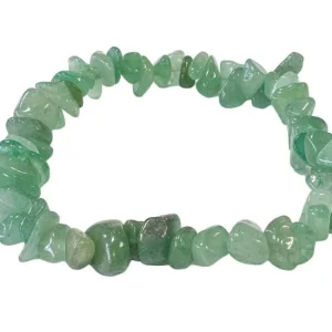 Grünes Aventurin Splitterarmband – Natürliche Nuggets aus Brasilien (5-8 mm, -Qualität)