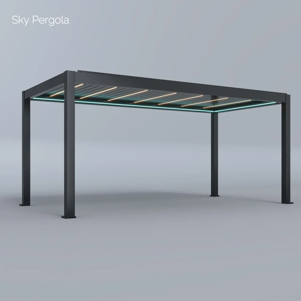 Spa Solutions Sky Pergola SkyMax Ultra Aluminium Pergola LED 3m x 6m motorisiert