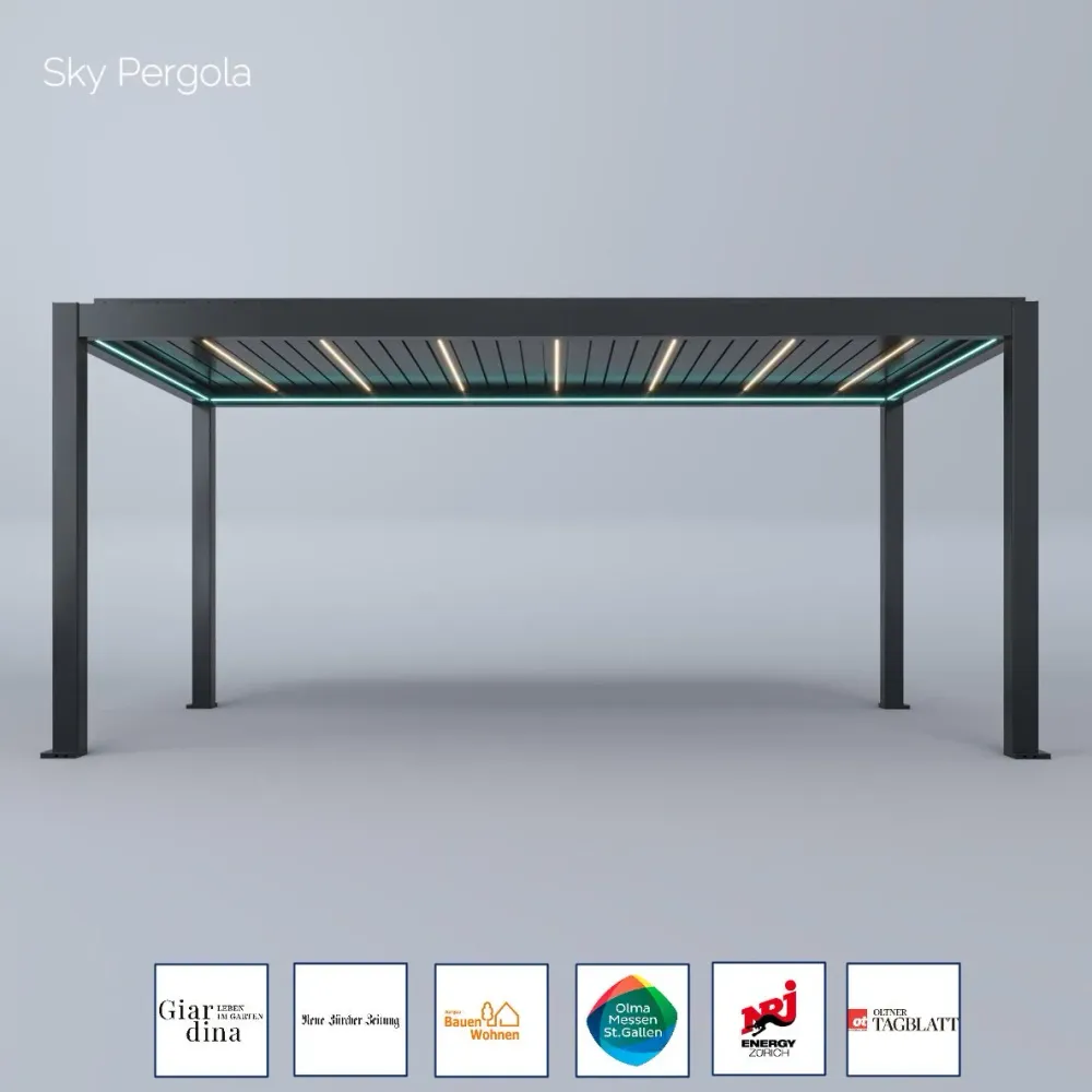 Spa Solutions Sky Pergola SkyMax Ultra Aluminium Pergola LED 3m x 6m motorisiert