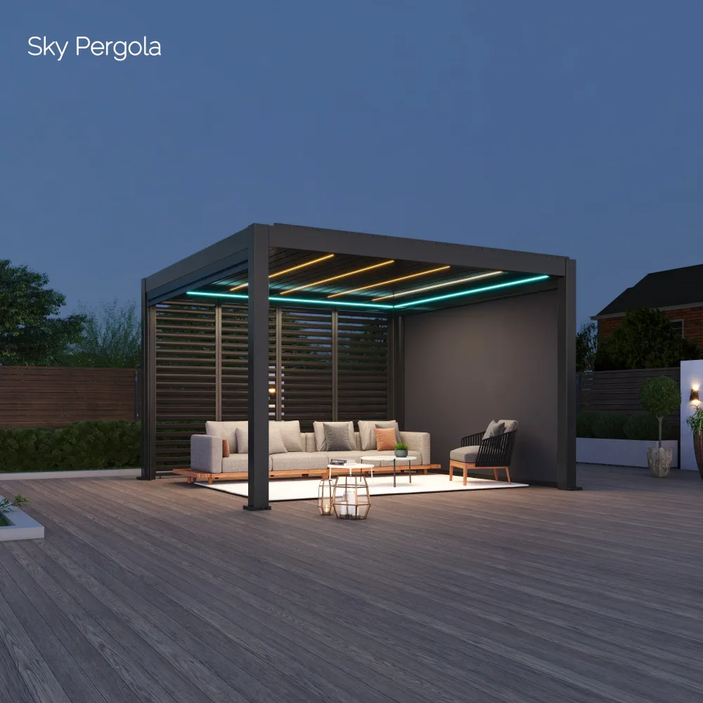 Spa Solutions Sky Pergola SkyMax Ultra Aluminium Pergola LED 4m x 4m motorisiert